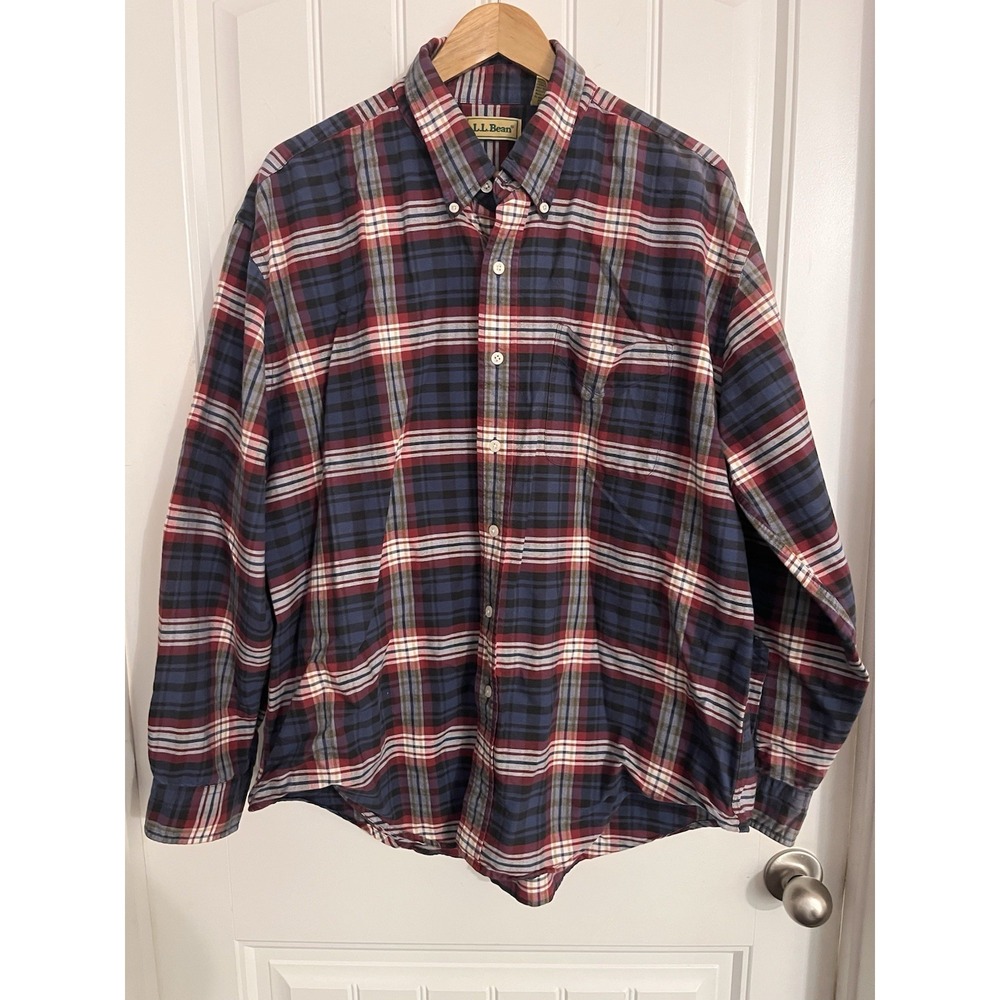 Vintage‎ LL Bean Shirt Mens XL Tartan Plaid Flannel Sport USA 90s Outdoor